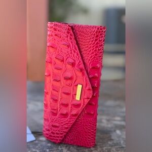 BRAHMIN VERONICA SWEETHEART RED OMBRE WALLET NEW WITH TAGS! HARD TO FIND!!!!